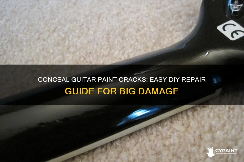 how to hide a big crack in your guitar paint