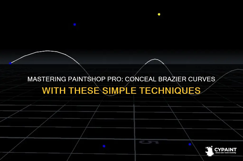 how to hide a brazier curve in paint shop pro