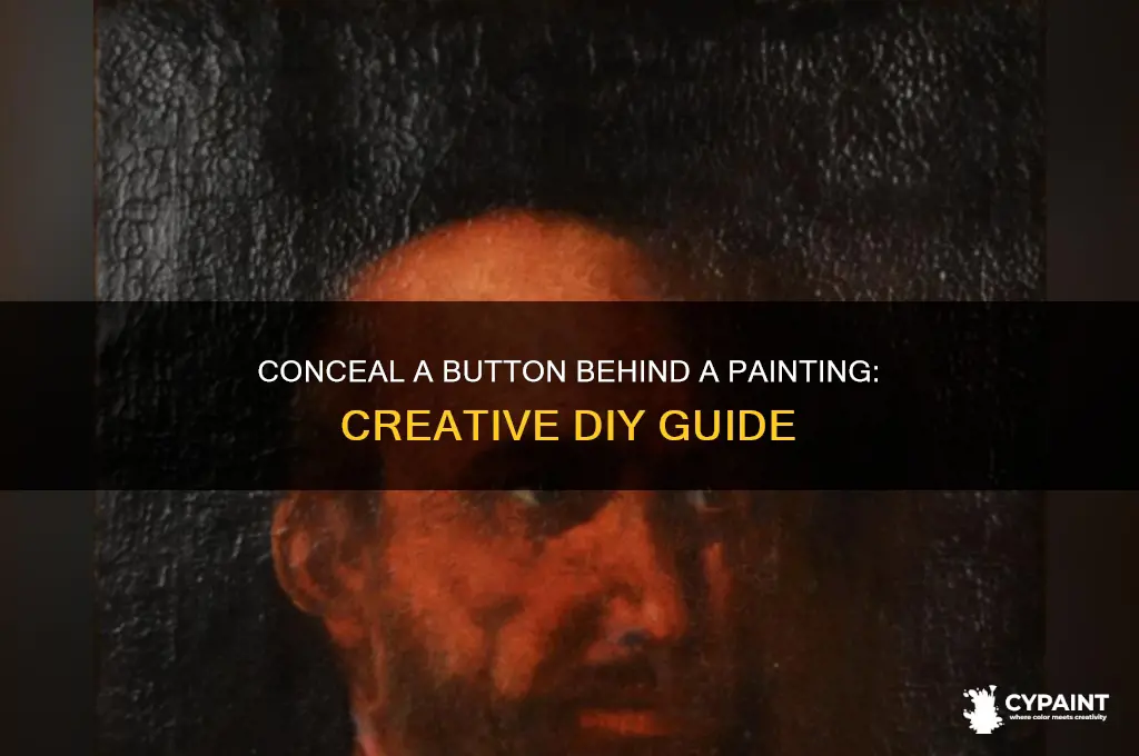 how to hide abutton behind a painting