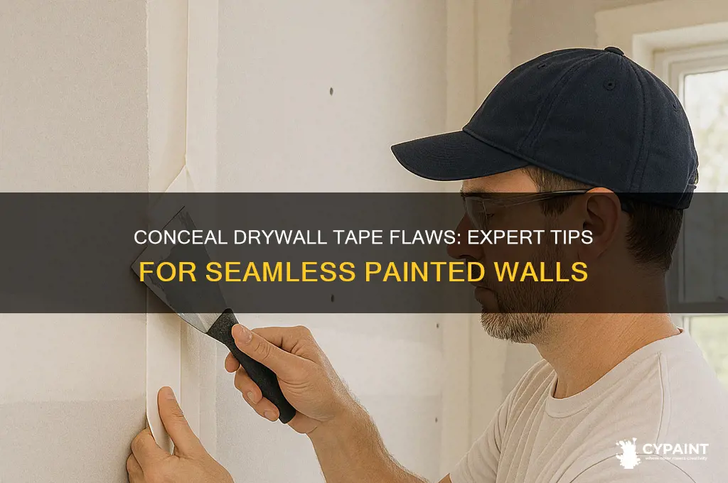 how to hide drywall tape showing through paint