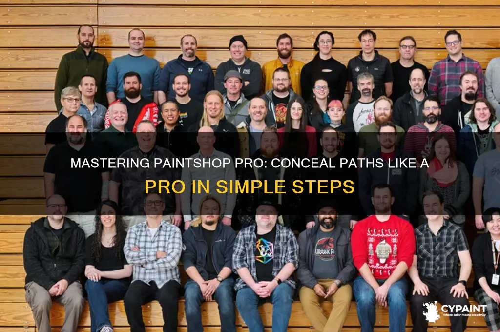 how to hide path in paint shop pro