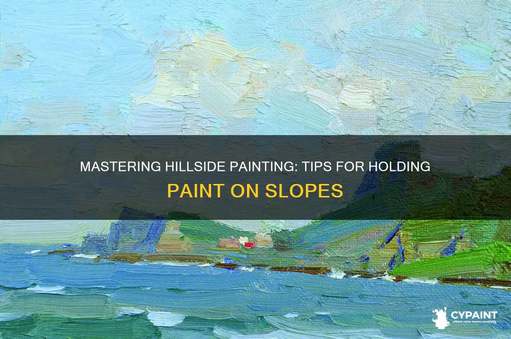 how to hold paint on a hillside