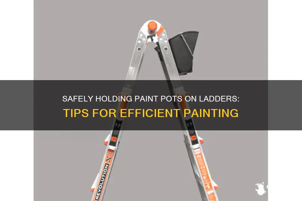 how to hold paint pot up a ladder