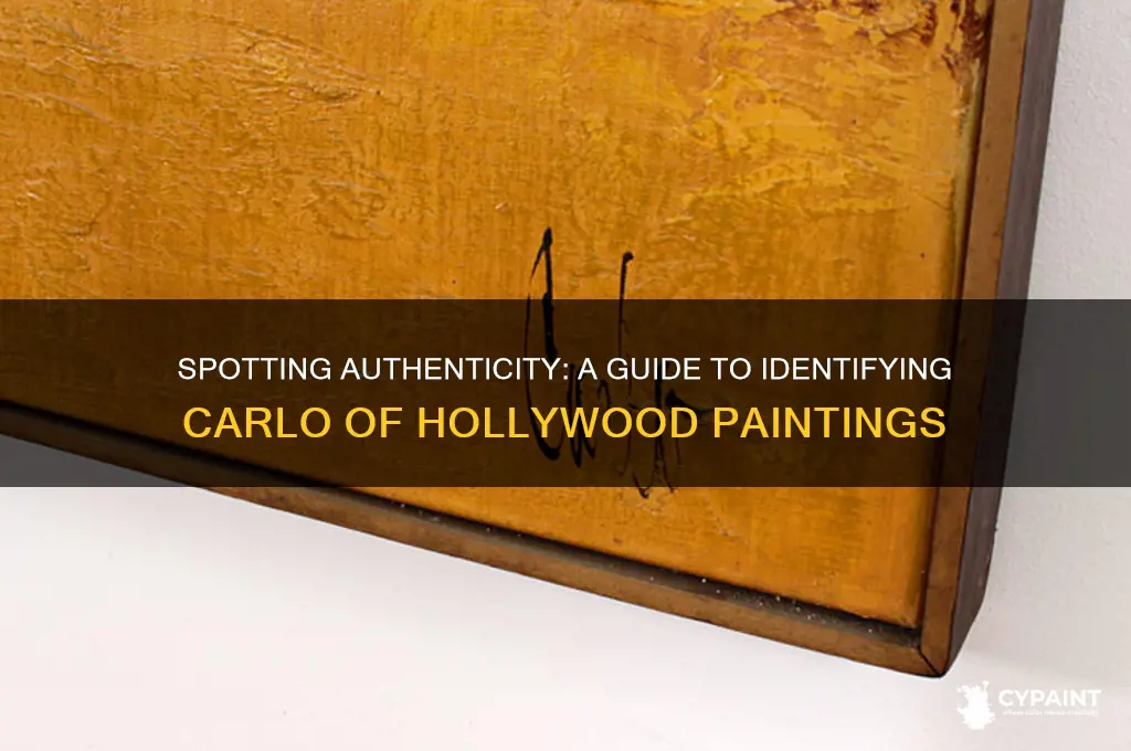 how to identify carlo of hollywood painting
