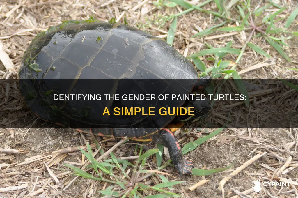 how to identify gender of painted turtle