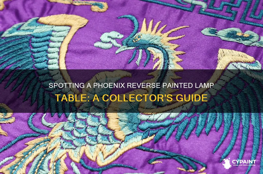 how to identify phoenix reverse painted lamp table
