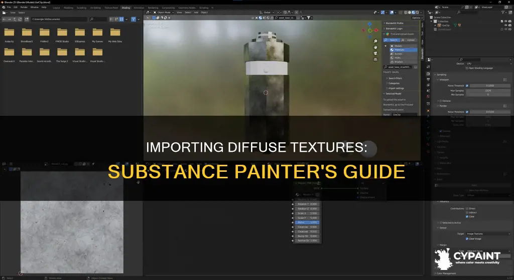 how to import a diffuse texture into substance painter