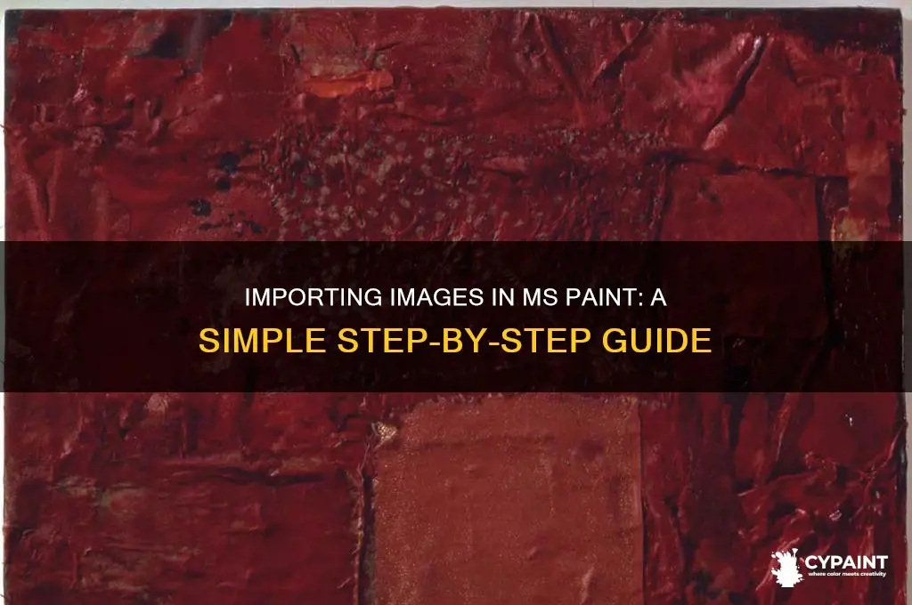how to import an image in ms paint
