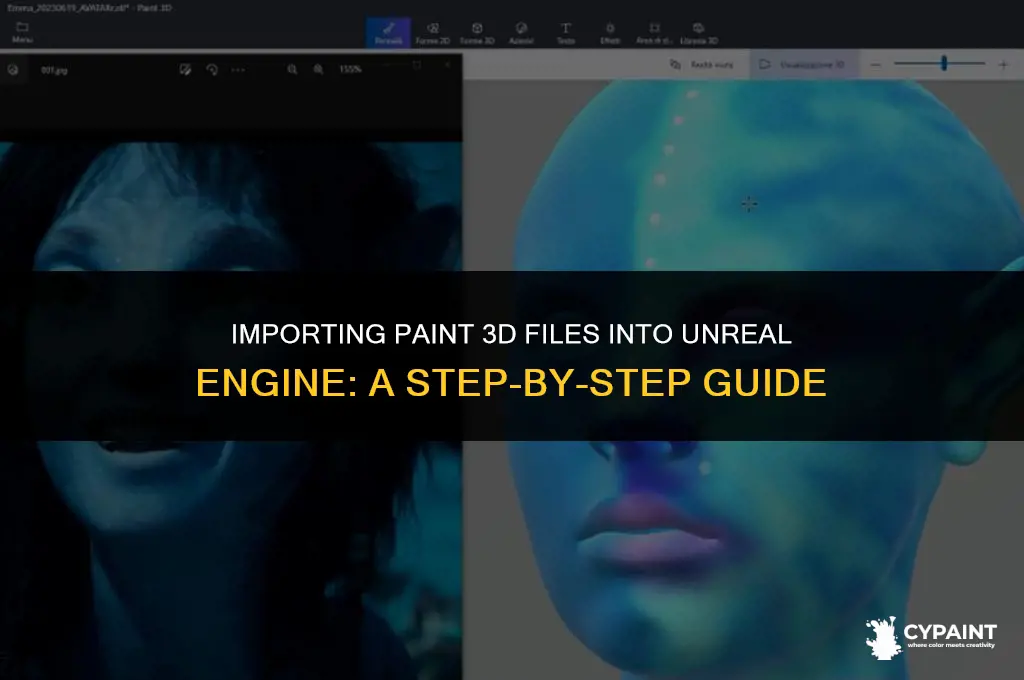 how to import file from paint 3d to unreal engine
