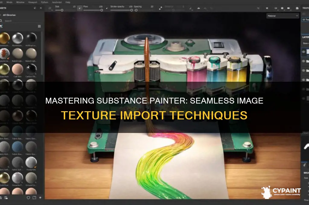 how to import image textures into substance painter