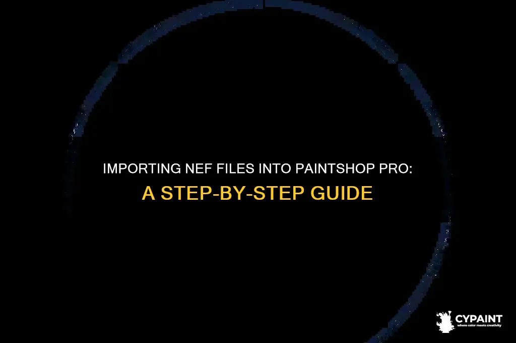 how to import nef into paint shop