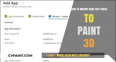 Customizing Paint 3D: Importing New Text Fonts