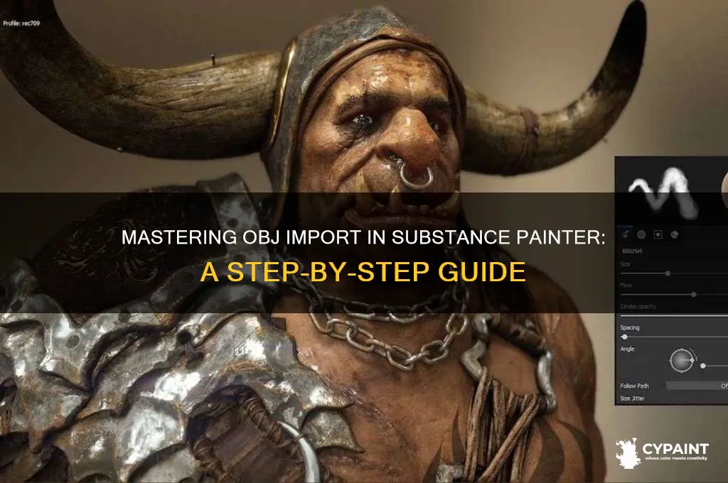 how to import obj in substance painter