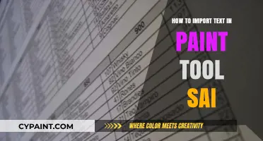 Importing Text in Paint Tool SAI: A Step-by-Step Guide