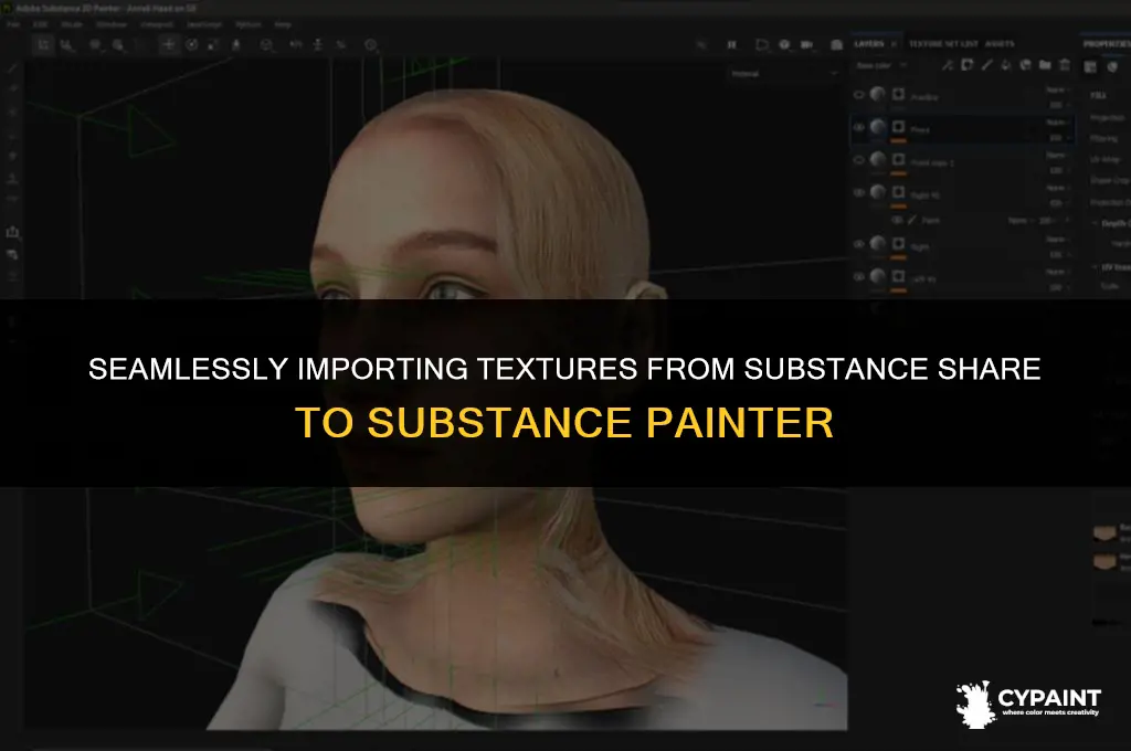 how to import textures from substance share to substance painter