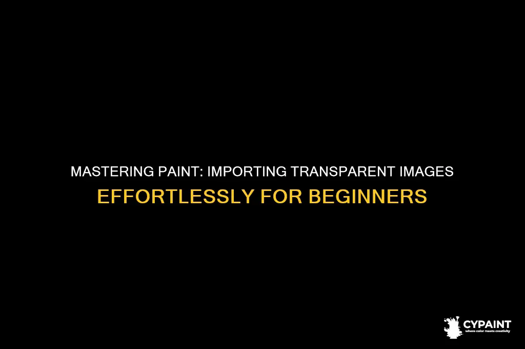 how to import transparent image into paint