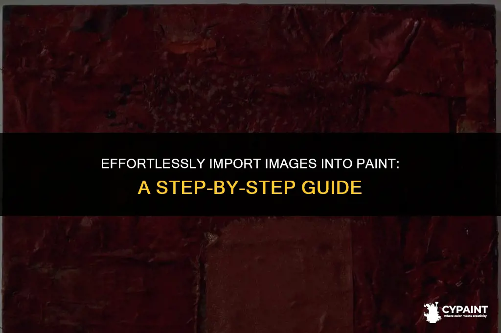 how to impot other imiges to another image in paint