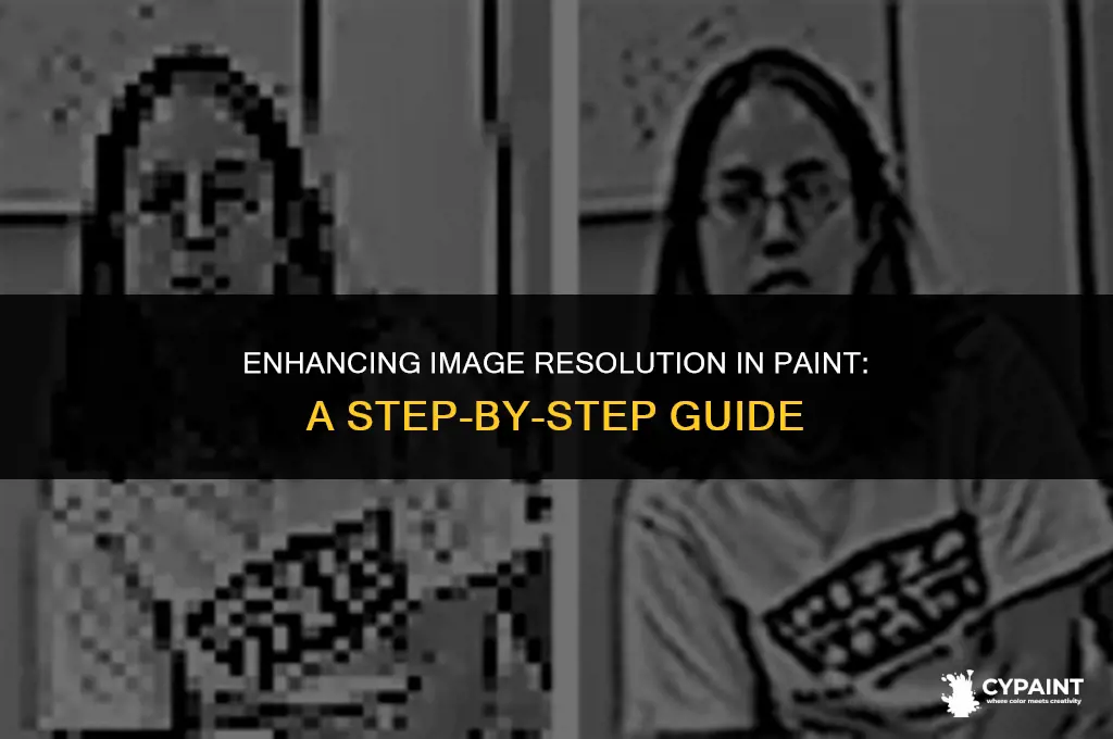 how to improve the resolution of an image in paint