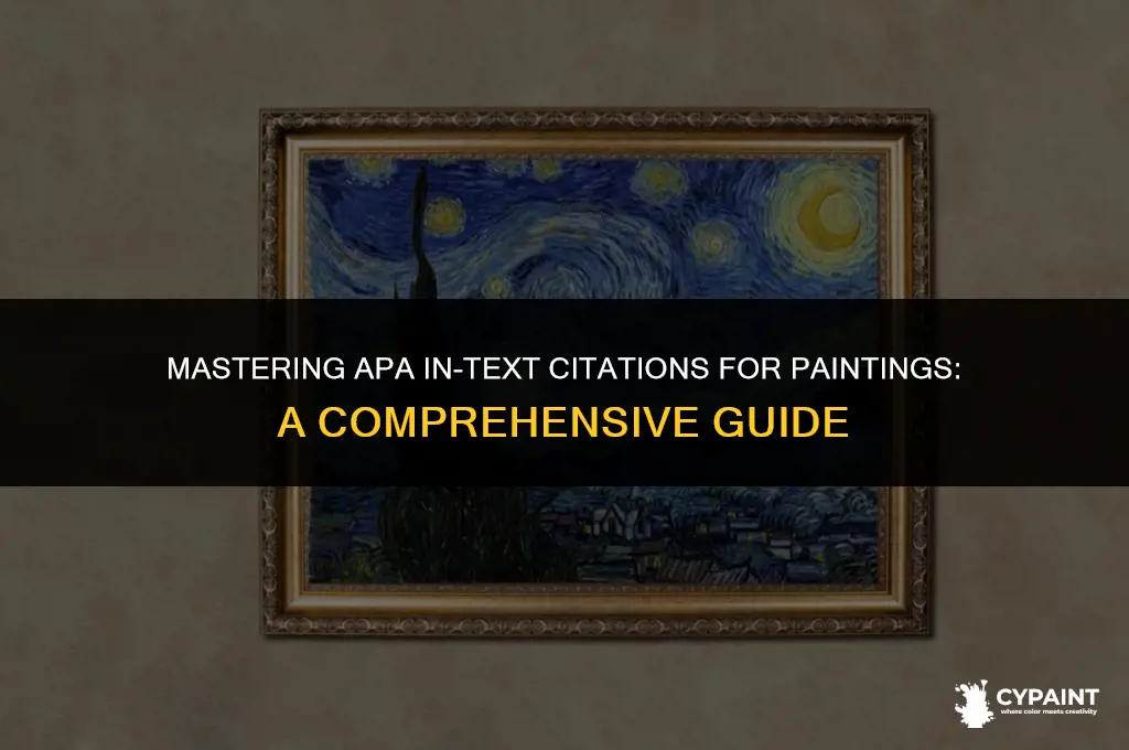 how to in text cite a painting in text apa
