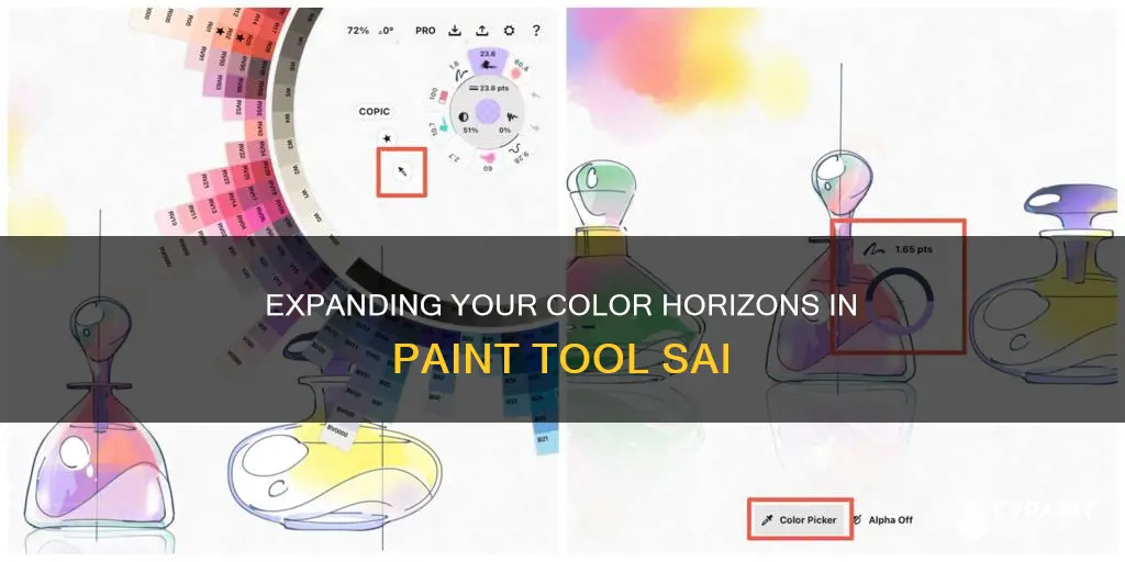 how to increase colour picker in paint tool sai