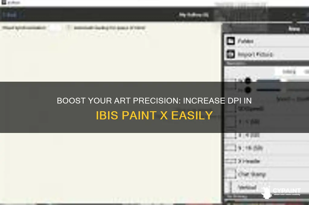 how to increase dpi in ibis paint x