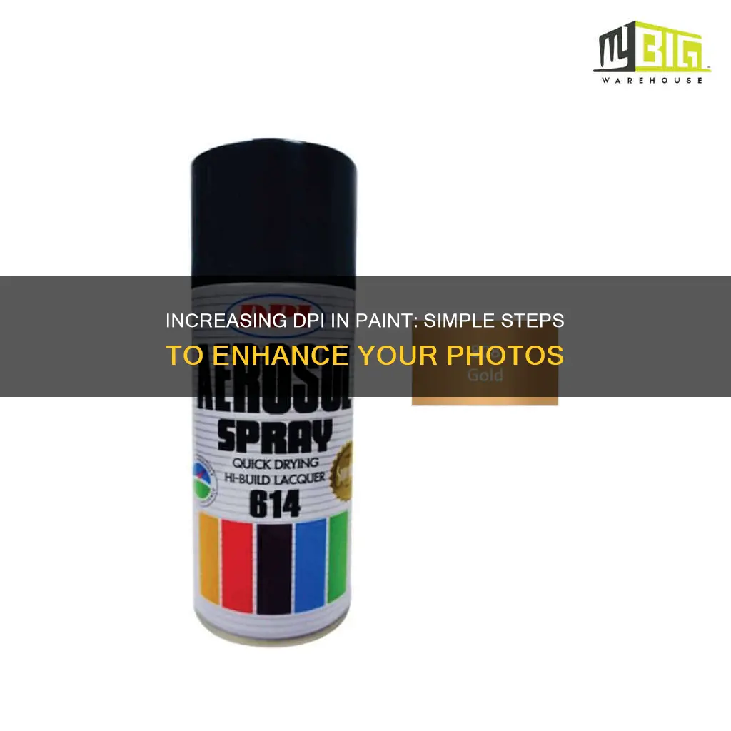 how to increase dpi of a photo in paint