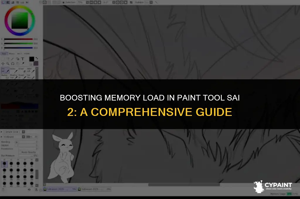 how to increase memory load on paint tool sai 2