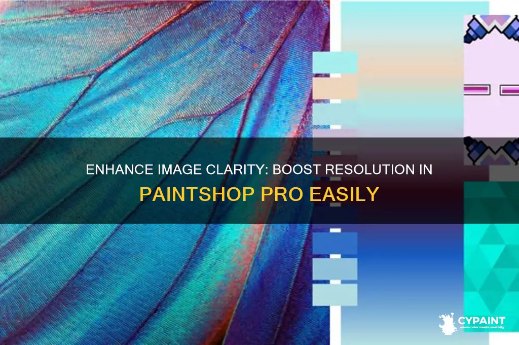 how to increase resolution in paint shop pro