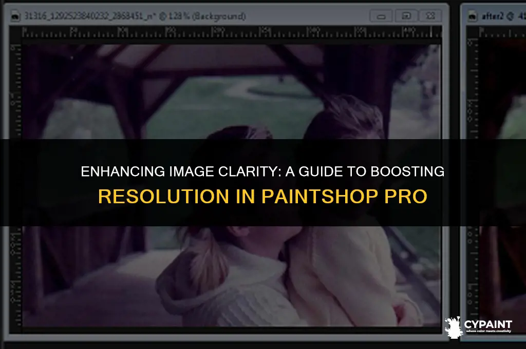how to increase resolution of image in paint shop pro