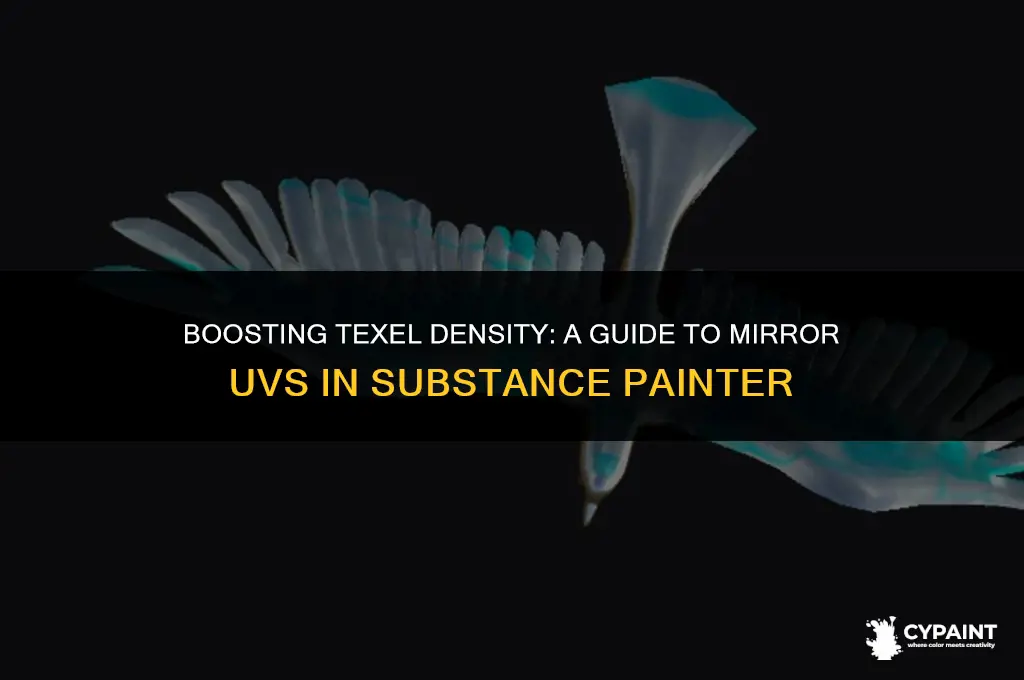 how to increase texel density with mirror uv substance painter