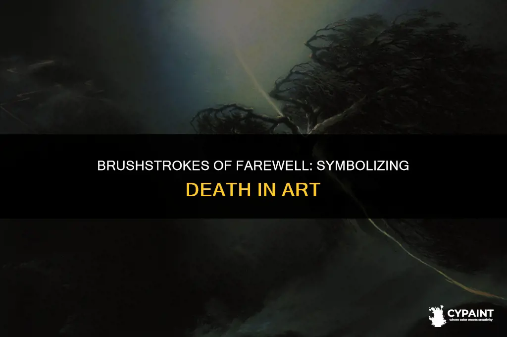 how to indicate taht someone is dead in a painting