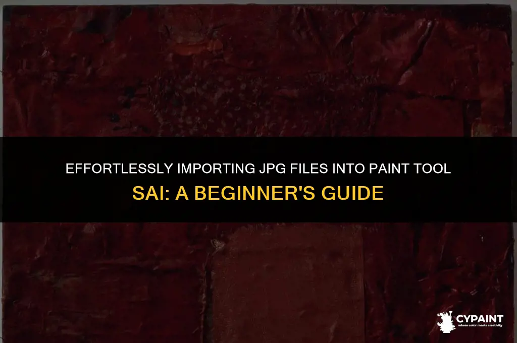how to insert a jpg file in paint tool sai
