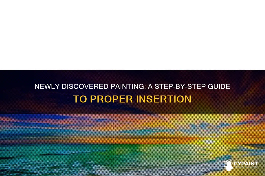 how to insert a newly discovered painting