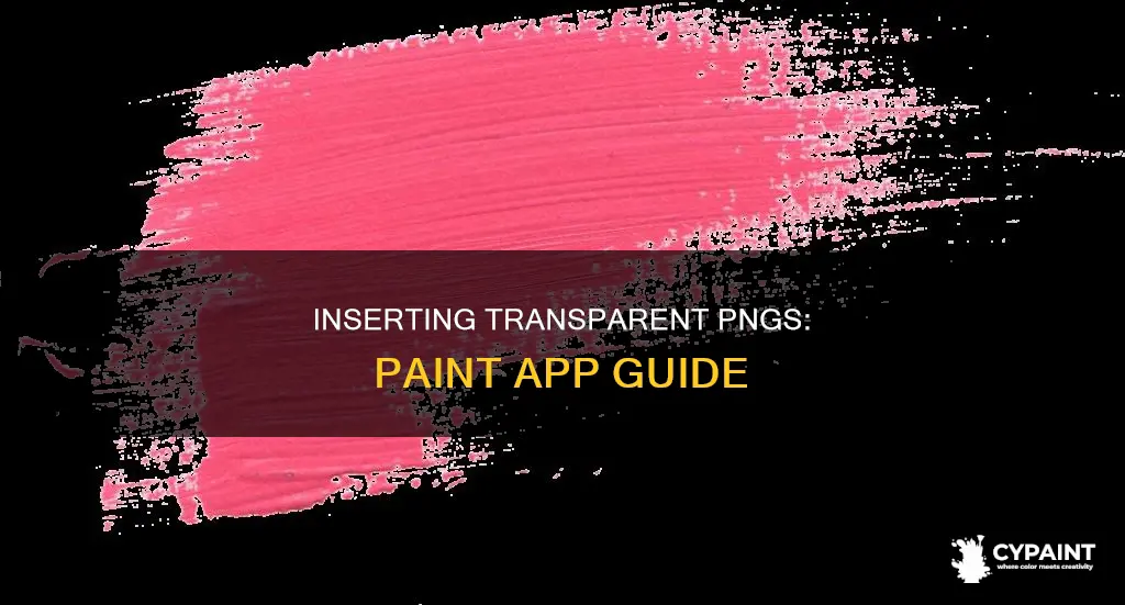 how to insert png no back ground into paint