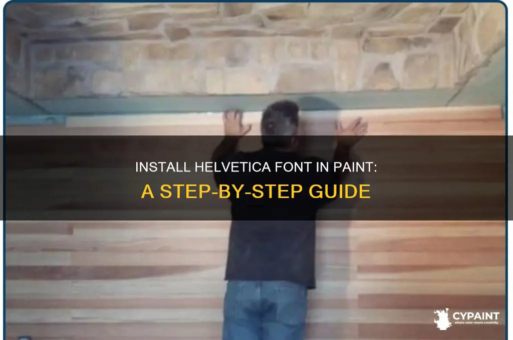 how to install helvetica font on paint