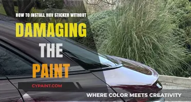 A Guide to Installing HOV Stickers Without Damaging Your Car Paint