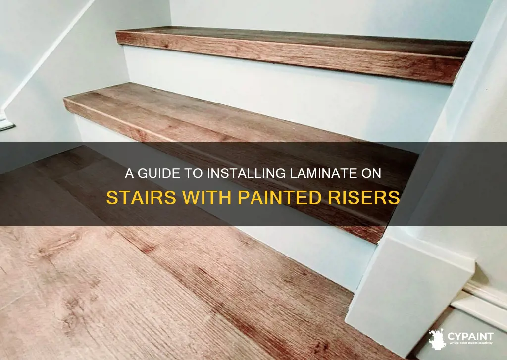 how to install laminate on stairs with painted risers