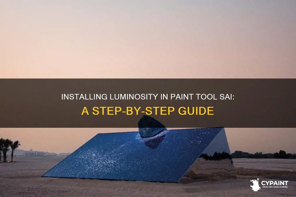 how to install luminosity on paint tool sai