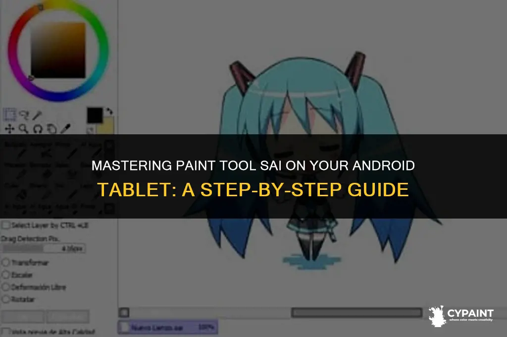 how to install paint tool sai on an android tablet