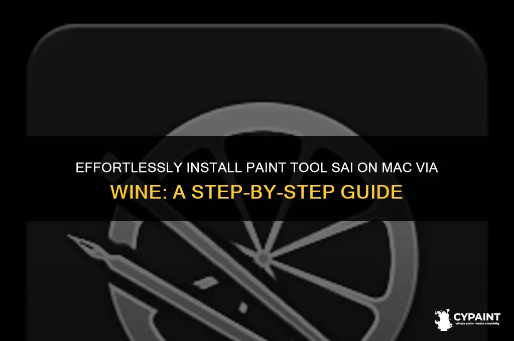 how to install paint tool sai through wine on mac
