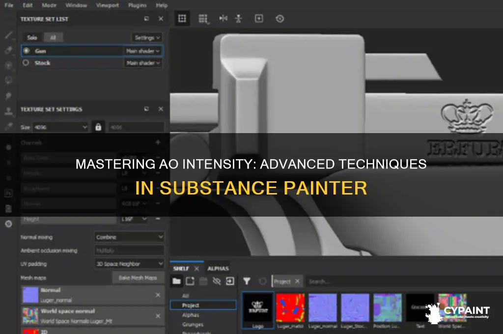 how to intensify ao in substance painter