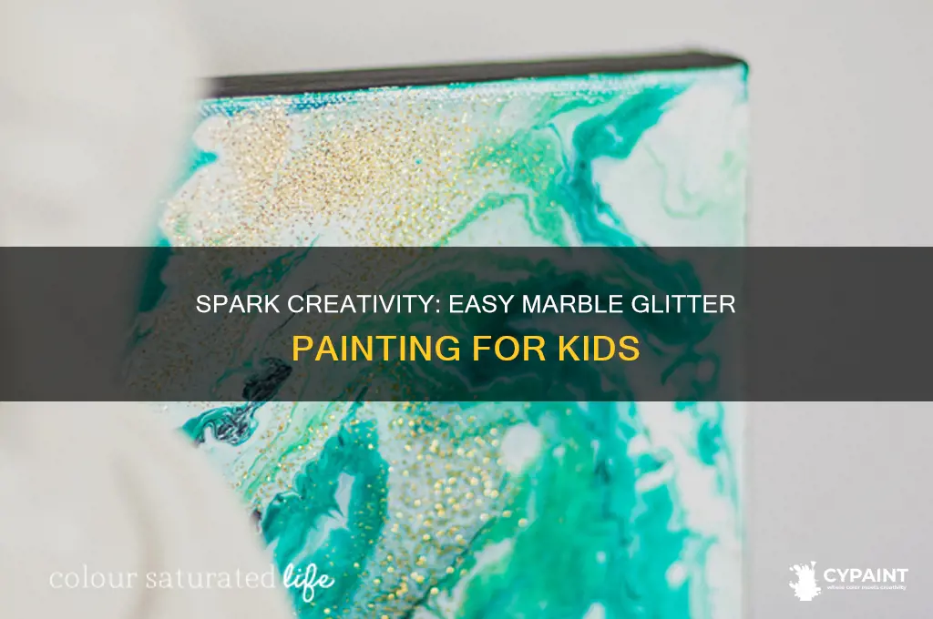 how to introduce children to marble glitter painting