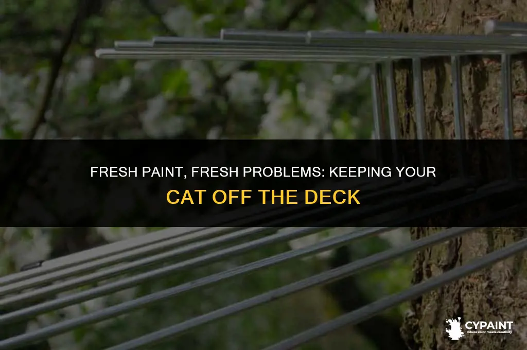 how to keep a cat off a freshly painted deck
