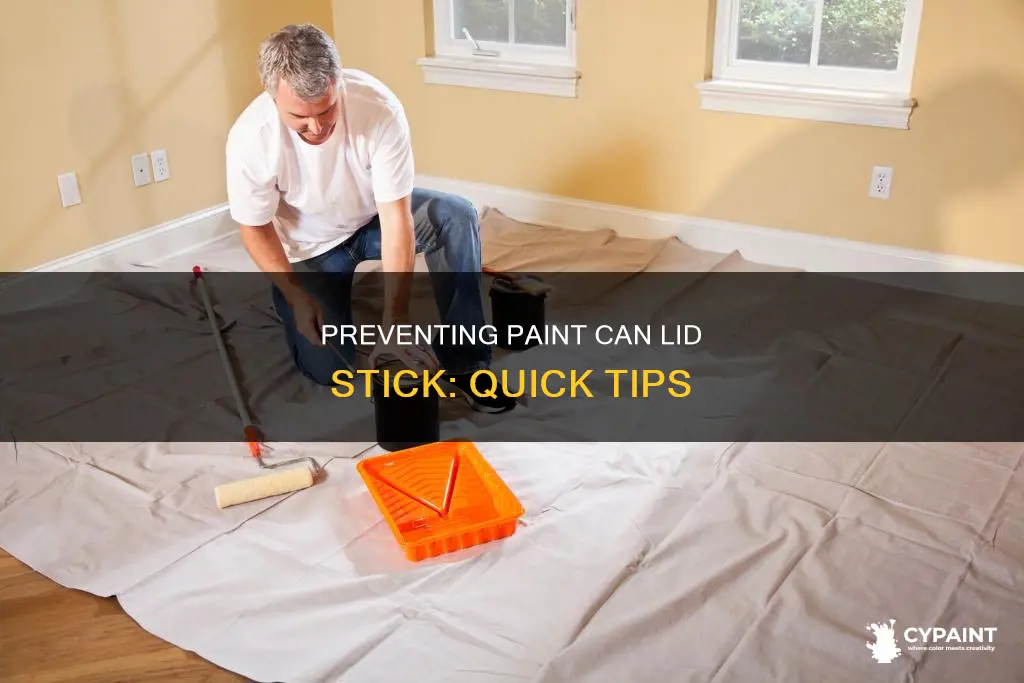 how to keep a paint can lid from sticking