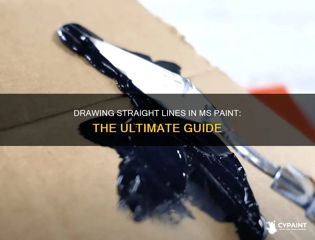 how to keep a straight line in ms paint