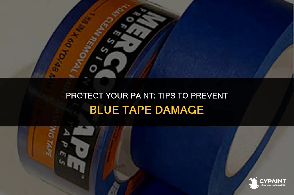 how to keep blue tape from pulling the paint off