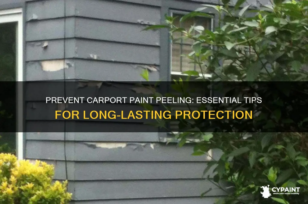 how to keep carport paint from peeling