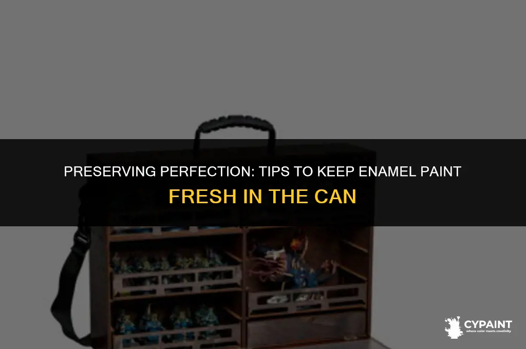 how to keep enamel paint fresh in can