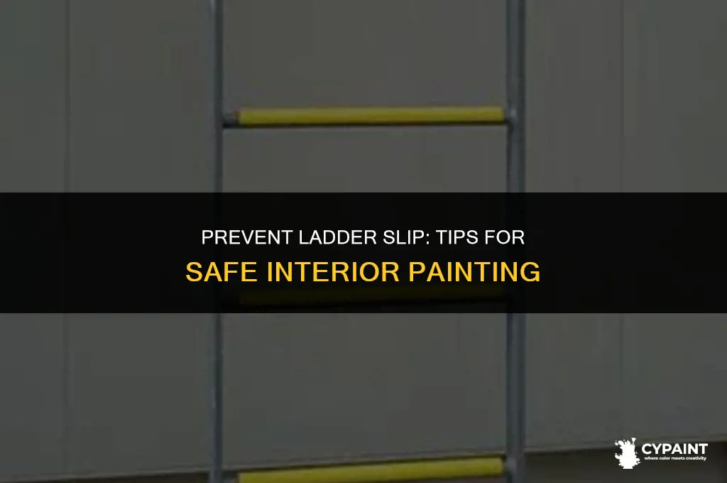 how to keep extension ladder from slipping while painting interior