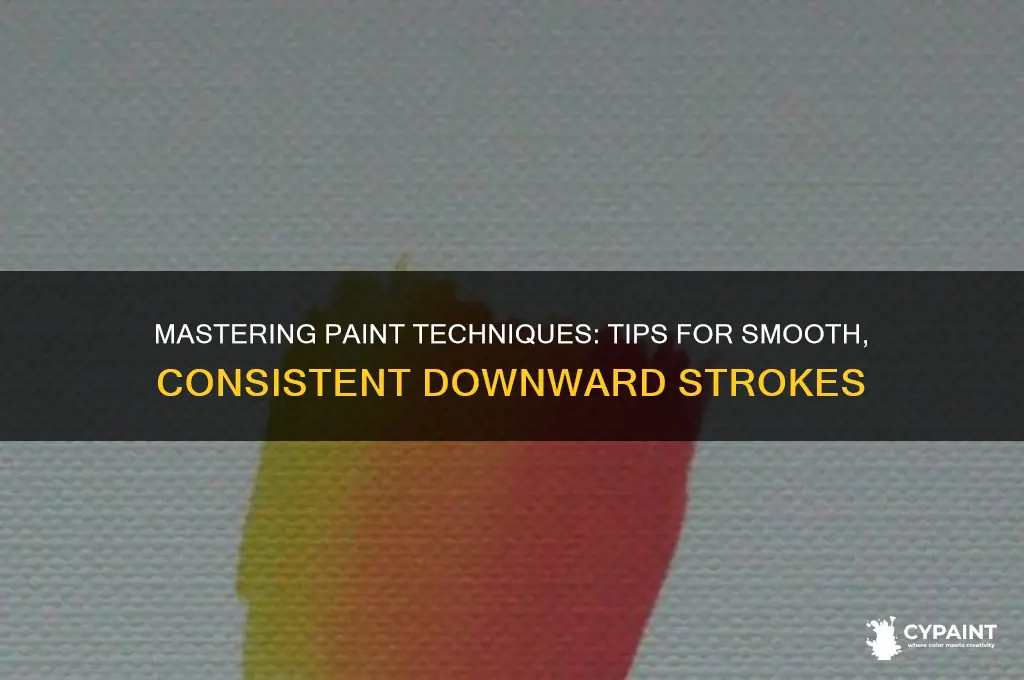 how to keep going down in paint